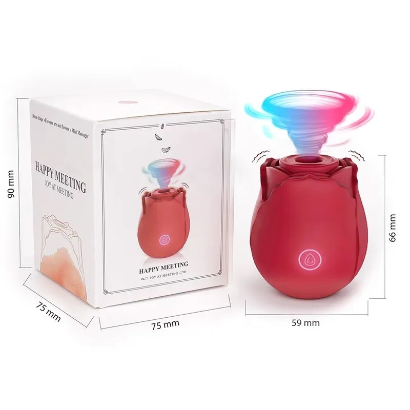 USB-Powered Silicone Rose Vibrator Glow Edition